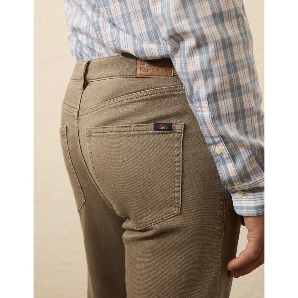 Faherty Stretch Terry 5 Pocket Pants 34x32 Driftwood EUC